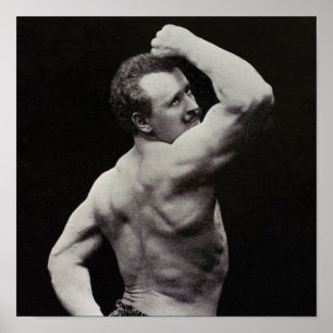 Eine neue Pose von StrongMen Eugen Sandow Bodybuil Poster