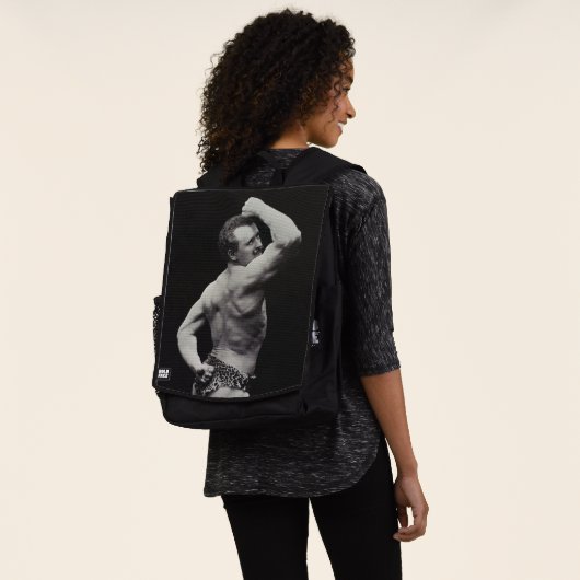 Eine neue Pose von StrongMen Eugen Sandow Bodybuil Rucksack (Ausgewaschen)