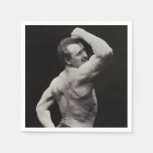 Eine neue Pose von StrongMen Eugen Sandow Bodybuil Serviette (Vorderseite)