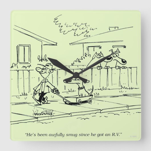 Eine neue Reise Quadratische Wanduhr (Vorderseite)