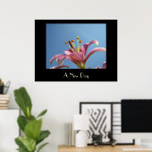 Eine neue Tageskunst druckt Rosa Calla Lily Blume Poster (Heimbüro)