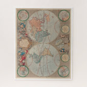 Eine neue Weltkarte (1720) von John Senex Puzzle (Vertikal)