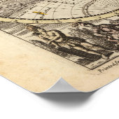 Eine neue Weltkarte mit Passatwinde Poster (Ecke)