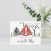 Eine neue Zuhause für den Urlaub, Hütte bewegen Postkarte (Stehend Vorderseite)