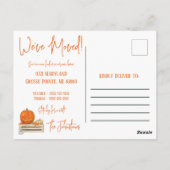 Eine neue Zuhause für die Halloween-Ankündigung Postkarte (Rückseite)