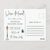 Eine neue Zuhause für die Holidays Moving Annoucem Postkarte (Rückseite)