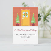 Eine neue Zuhause für die Weihnachtskarte Einladung (Stehend Vorderseite)