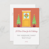 Eine neue Zuhause für die Weihnachtskarte Einladung (Vorne/Hinten)