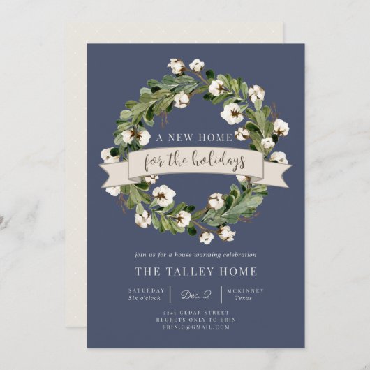 Eine neue Zuhause für Ferien| Party der Haushaltse Einladung (Vorne/Hinten)