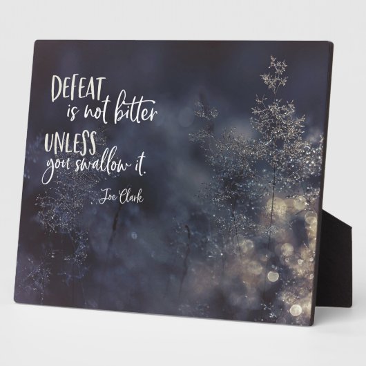 Eine Niederlage ist nicht bitter Fotoplatte (Seite)