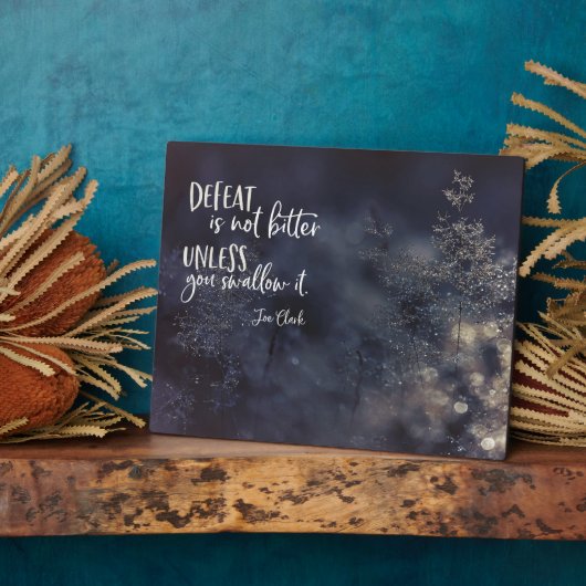 Eine Niederlage ist nicht bitter Fotoplatte (Seite)