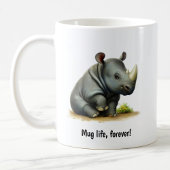 Eine Niedliche, 3D gestrichene Rhinoceros-Kaffeema Kaffeetasse