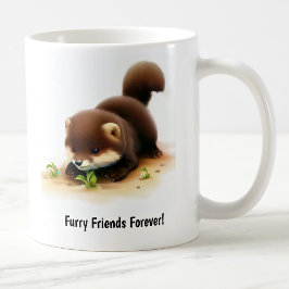 Eine Niedliche 3D-Tasse mit anstrichtem Sable-Coff Kaffeetasse