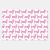 Eine Niedliche Dackel aus kleinen rosa Herzen Geschenkpapier Set (Vorderseite 2)