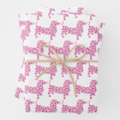 Eine Niedliche Dackel aus kleinen rosa Herzen Geschenkpapier Set (Beispiel)