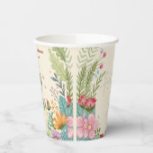 Eine Niedliche Dinosaurier ist auf dem Weg zur Bab Pappbecher (Links)