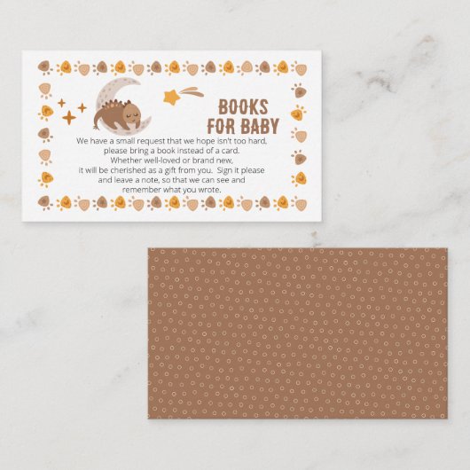 Eine Niedliche Dinosaurier Kinderdusche für Baby Begleitkarte (Vorne/Hinten)