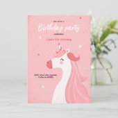 Eine niedliche Einladung für ein Mädchen mit einem (Stehend Vorderseite)