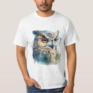 Eine Niedliche Eule mit Brille T-Shirt