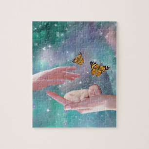Eine niedliche Fantasie des Babys in der Hand Puzzle