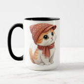 Eine Niedliche Farbe für Katze, Hut und Karpfen Tasse (Links)