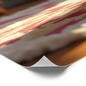 Eine Niedliche, flauschige Katze, die eine Feder j Poster (Ecke)