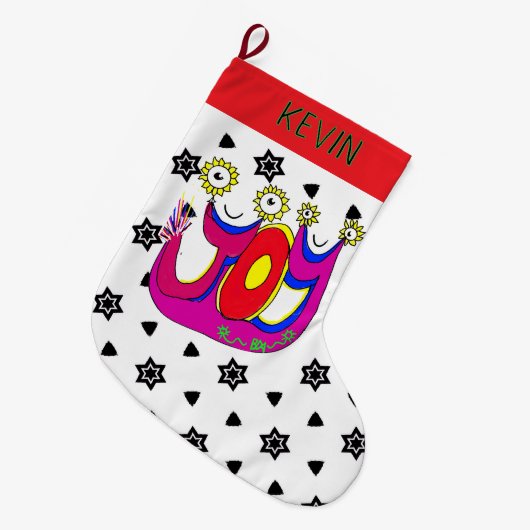 Eine Niedliche, fröhliche Feier, um Ihr Geschenk z Großer Weihnachtsstrumpf (Vorderansicht (hängend))