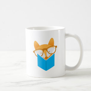 eine niedliche Fuchslesung Kaffeetasse