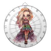 Eine Niedliche Girl Halloween Design Collection 11 Dartscheibe (vorne)