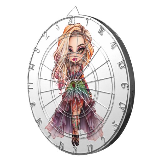 Eine Niedliche Girl Halloween Design Collection 11 Dartscheibe (Vorderseite rechts)