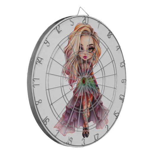 Eine Niedliche Girl Halloween Design Collection 11 Dartscheibe (Vorderseite Links)