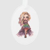 Eine Niedliche Girl Halloween Design Collection 11 Ornament (Rückseite)