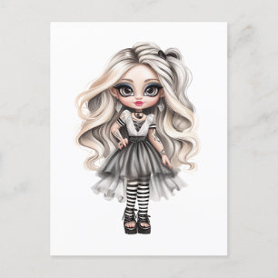 Eine Niedliche Girl Halloween Design Collection 12 Einladungspostkarte