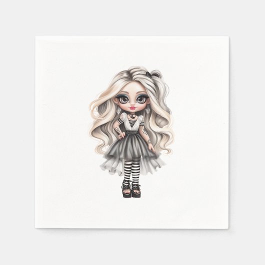 Eine Niedliche Girl Halloween Design Collection 12 Serviette (Vorderseite)