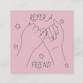 Eine niedliche Handanleitung für einen Freund in r Empfehlungskarte (Vorderseite)