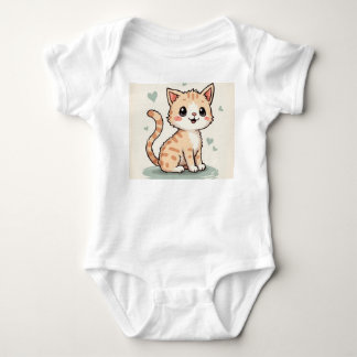 eine niedliche Katze Baby Strampler