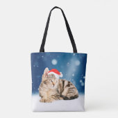 Eine Niedliche Katze, die einen Weihnachtsschnee i Tasche (Rückseite)