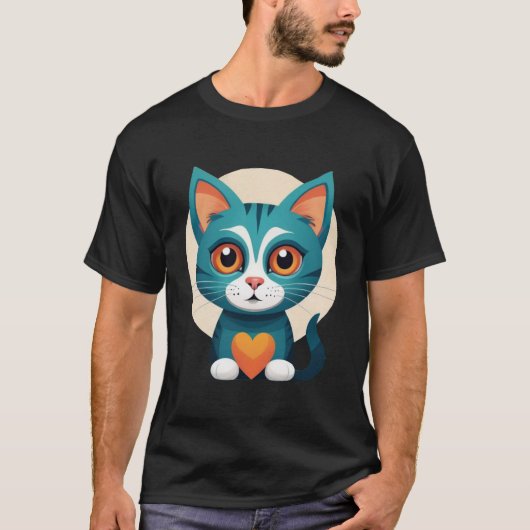 eine niedliche Katze im Shirt (Vorderseite)