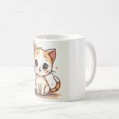 eine niedliche Katze Kaffeetasse (VorderseiteRechts)