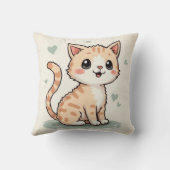 eine niedliche Katze Kissen (Rückseite)