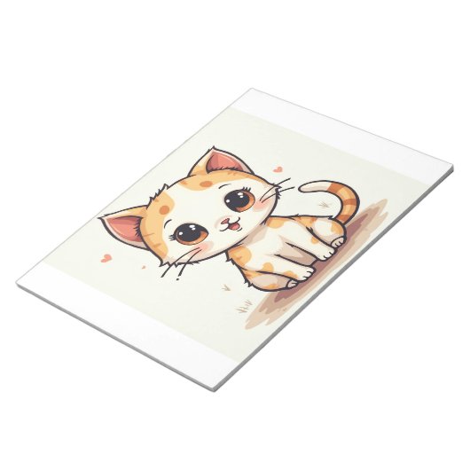 eine niedliche Katze Notizblock (angewinkelt)
