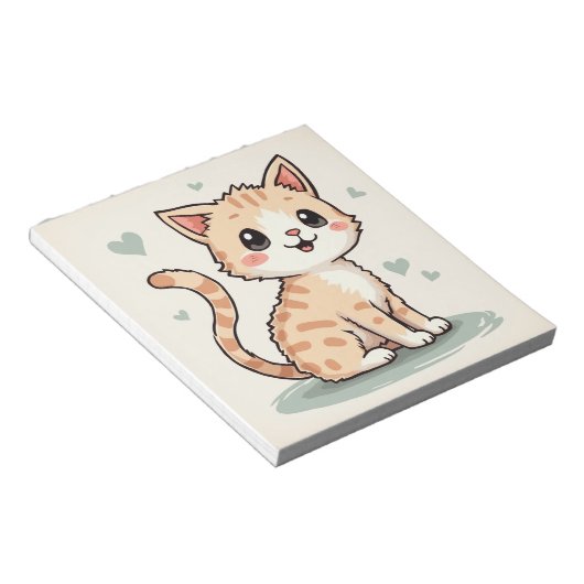 eine niedliche Katze Notizblock (angewinkelt)