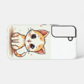 eine niedliche Katze Samsung Galaxy Hülle (Rückseite (Horizontal))