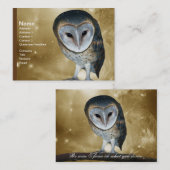 Eine Niedliche kleine Barnussfantasie Visitenkarte (Vorne/Hinten)