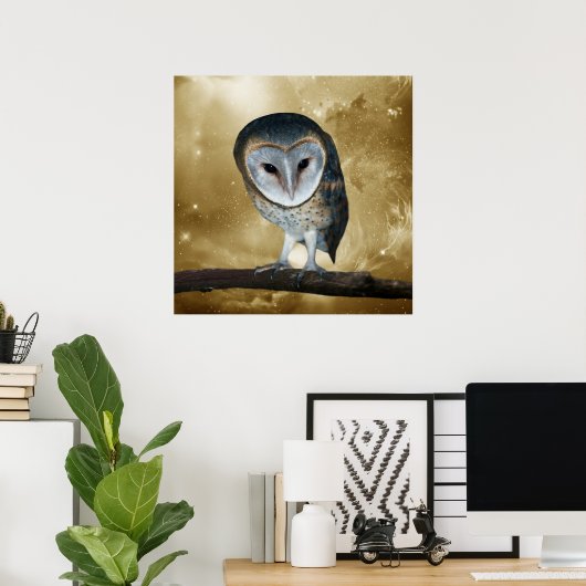 Eine Niedliche, kleine Barschbackfantasie Poster (Heimbüro)