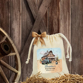 Eine Niedliche kleine Bauer-Babydusche Quadratischer Aufkleber