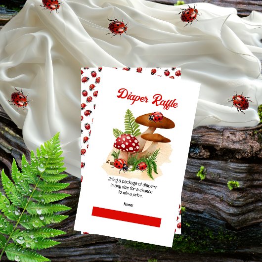 Eine Niedliche Kleine Ladybug Babydusche Windelwas Begleitkarte