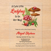 Eine Niedliche kleine Ladybug ist auf dem Weg zur  Acryleinladungen (Vorderseite)