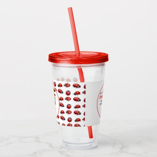 Eine Niedliche kleine Ladybug ist auf dem Weg zur Acryltrinkbecher (Links)