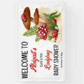 Eine Niedliche kleine Ladybug ist auf dem Weg zur  Banner (Vertikal)